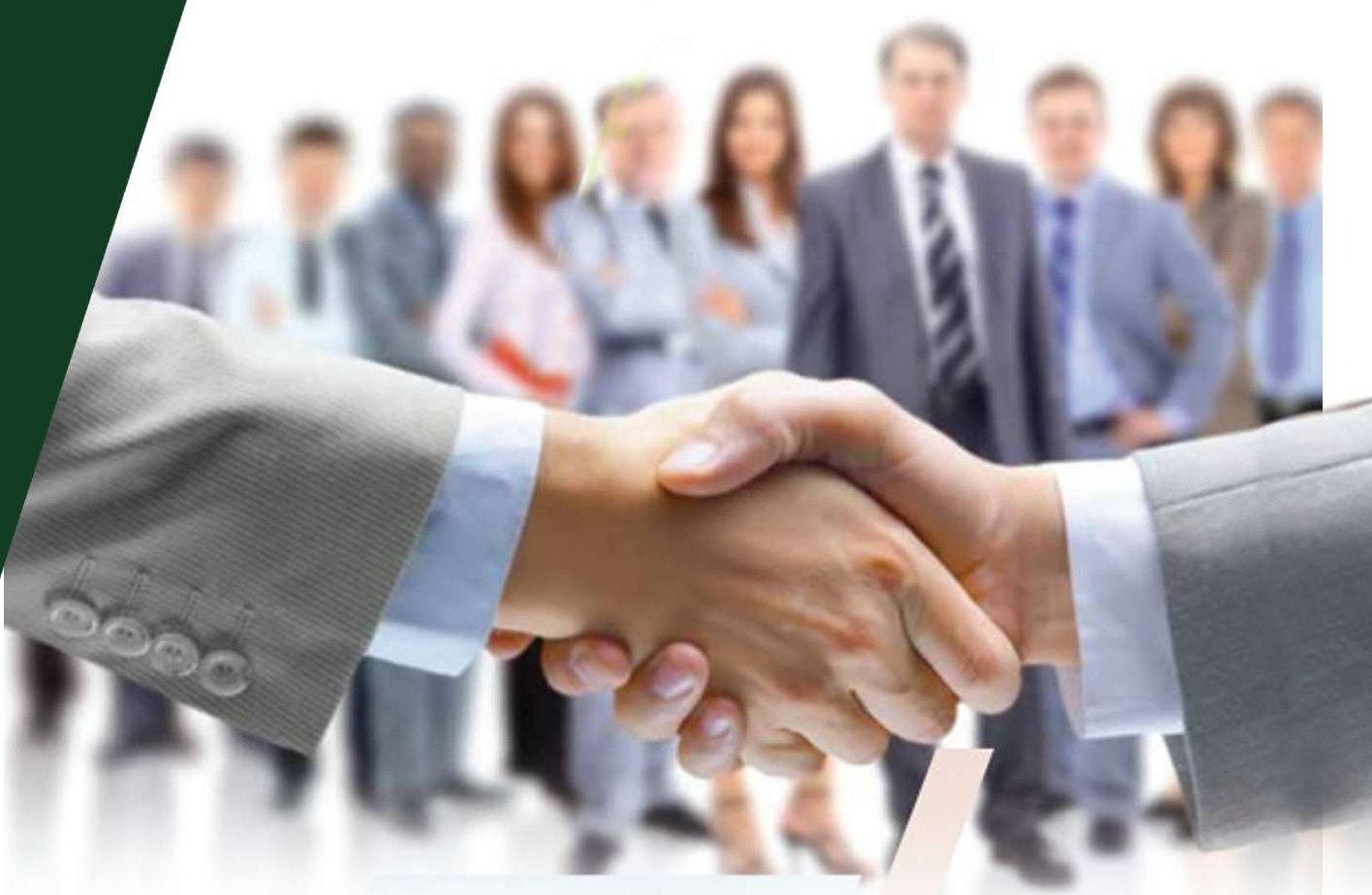 Business handshake representing MATC client partnerships